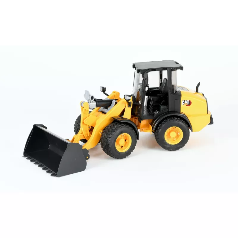 Bruder 02485 CAT pala gommata articolata compatta, modellino di veicolo giocattolo, in plastica