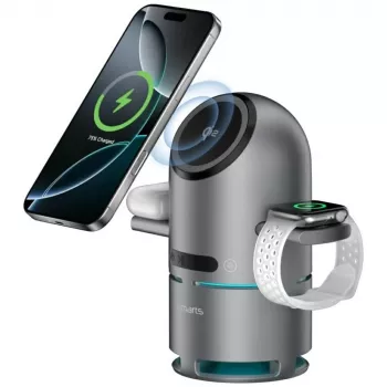 Docking station di ricarica ChargeBot Sound Qi2 grigia
