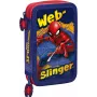 Astuccio Kids Euroswan con 2 zip e accessori Spiderman rosso-blu