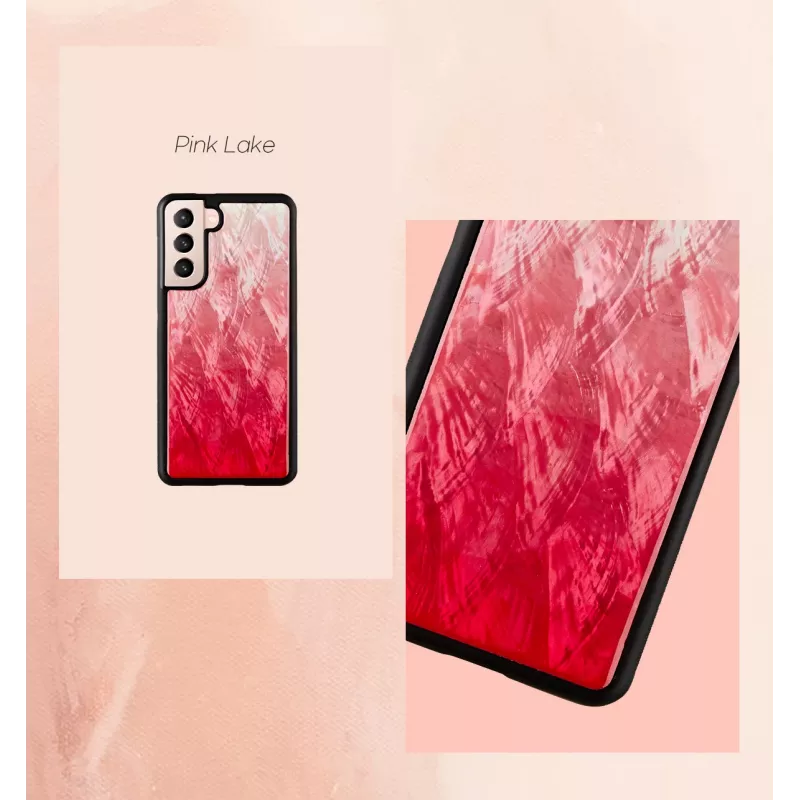 Custodia per smartphone iKins per Samsung Galaxy S21+ — pink lake con dettagli neri