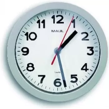 MAUL orologio da parete MAULstep bianco argento plastica, Ø 20,0 cm (9052995)