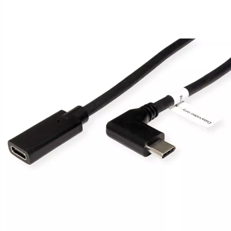 ROLINE 11.04.5496-10 - 2 m - USB Type-C - USB Type-C - connettore maschio - connettore femmina - angolato (11.04.5496)