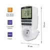 Timer elettronico QOLTEC PC0628 con display LCD, conto alla rovescia 24 ore