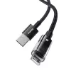 Baseus Gem Cavo USB a IP 2,4A ricarica rapida 2 m Nero