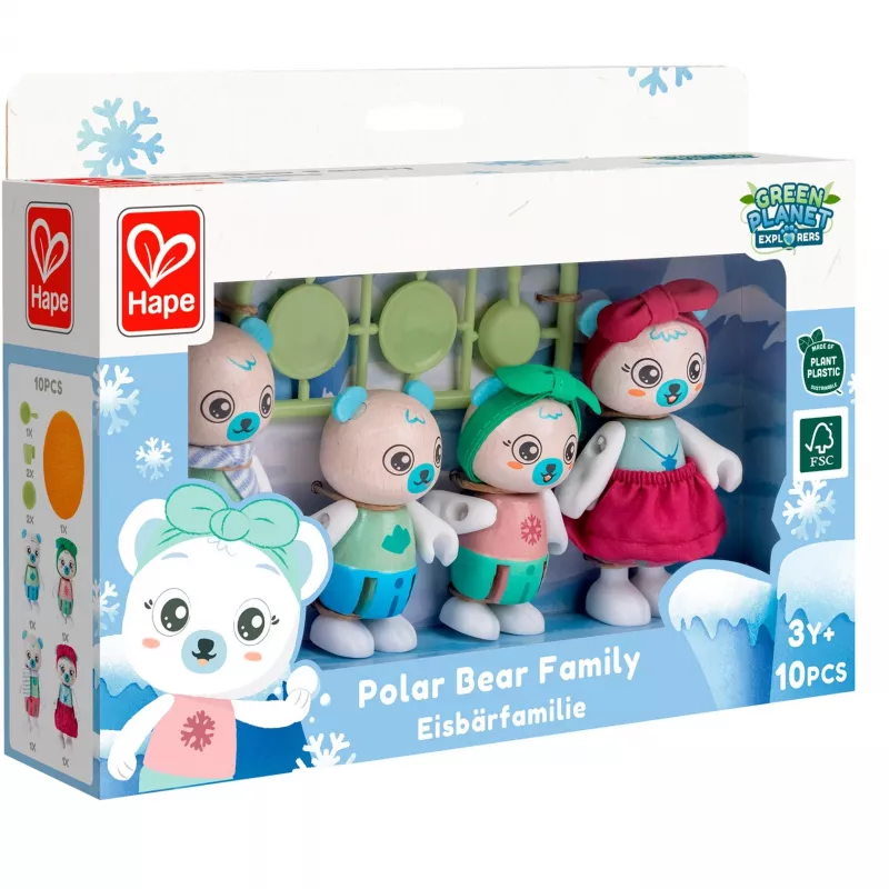 Hape famiglia di orsi polari figura da gioco