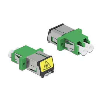 Accoppiatore in fibra ottica DeLOCK 86897 LC duplex femmina su LC duplex femmina monomodale verde