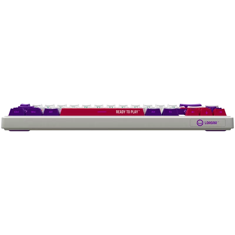 LORGAR KBP70MW, tastiera da gaming meccanica wireless 65% Pro, bianco, layout EN