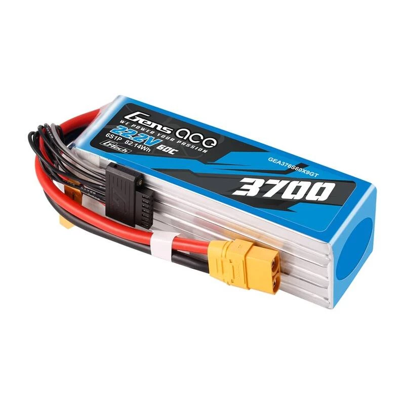 Gens Ace G-Tech GEA376S60X9GT batteria LiPo 3700 mAh 22,2 V 60C 6S1P, XT90