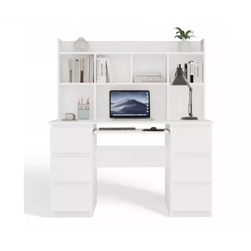 Set scrivania KUBA + elemento di estensione, bianco