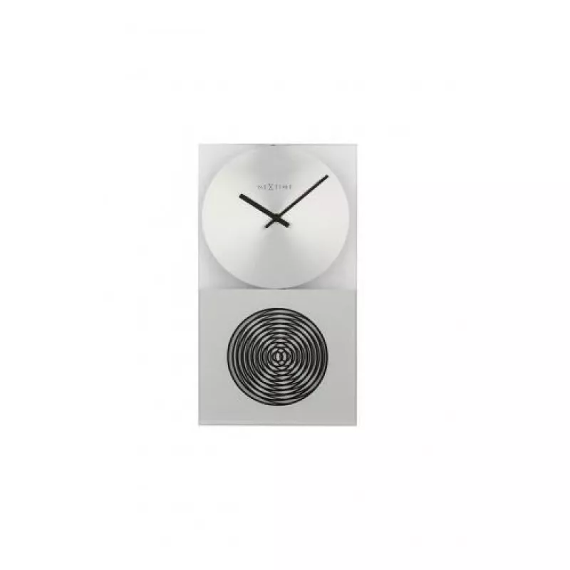 NeXtime orologio 3028 OP, 16x30,2 cm, da parete, vetro, argento