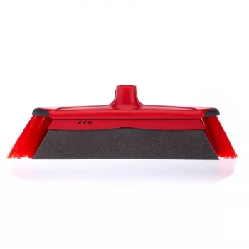 Scopa per pavimenti VILEDA 143703 con manico, tecnopolimero, setole morbide/dure, interni, 130 cm, rosso