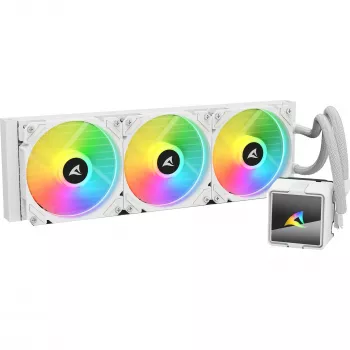 Dissipatore a liquido per CPU All-in-One Sharkoon S60 ARGB bianco radiatore da 360 mm