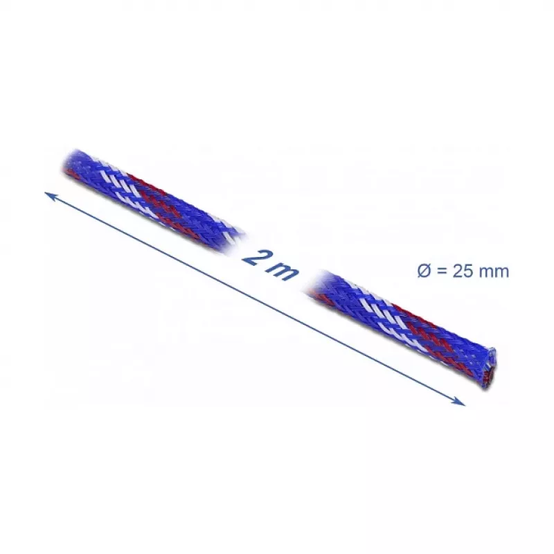 Tubo di protezione per cavi DeLOCK 20751 blu rosso bianco
