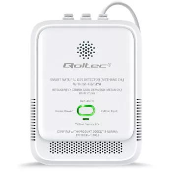 Rilevatore di fughe di gas QOLTEC NG Tuya — rilevatore gas naturale (CH4), smart compatibile Tuya