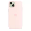 Custodia in silicone compatibile MagSafe per iPhone 15 Plus – Rosa chiaro