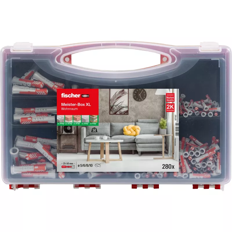 Meister-Box XL zona abitativa (grigio chiaro/rosso, 280 pezzi)