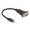 Adattatore DeLOCK USB Type-C a RS-232 D-Sub 9 poli maschio 0,25 m