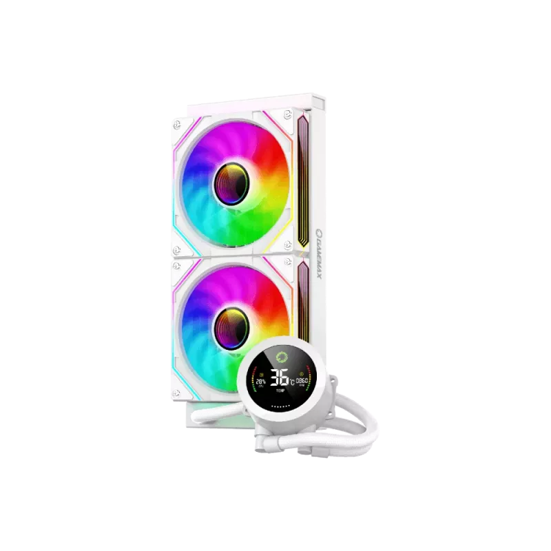 Gamemax | Dissipatore a liquido per CPU | ICEBURG 240 DIGITAL | bianco