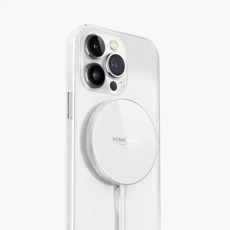 Vonmählen Aura Mini Pad di ricarica wireless magnetico, bianco