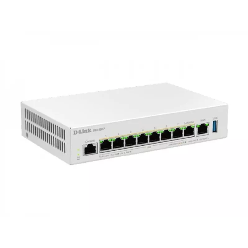 D-Link DBR-600-P/B router business PoE, Ethernet WAN, 2,5 Gigabit Ethernet, bianco