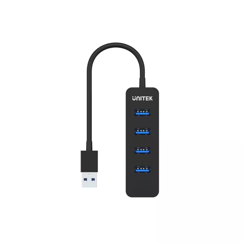 UNITEK uHUB Q4 USB 3.2 Gen 1 (3.1 Gen 1) Type-A 5000 Mbit/s nero