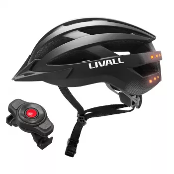 Casco per MTB Bluetooth 58-62cm LED/SOS/intercom nero