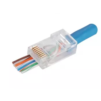 Connettore RJ-45 Alantec WT118, connettore maschio RJ45 dritto, Cat5e, U/UTP (UTP), bianco traslucido, confezione da 100 pezzi