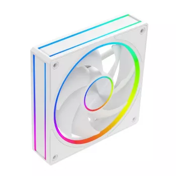 Ventola per case MODECOM VOLCANO LOOP 120 ARGB bianco – 120 mm, illuminazione ARGB, supporto PWM, 400–1400 giri/min