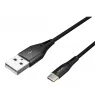 Cavo NATEC USB-C/A 2.0 1 m dritto LED nero nylon