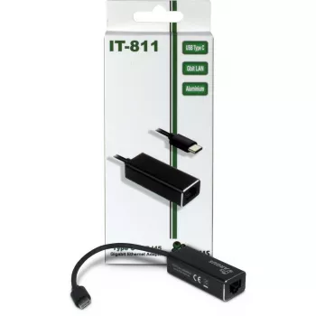 Inter-Tech Argus IT-811 - adattatore di rete - USB-C - Gigabit Ethernet - nero (88885438)