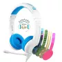 BuddyPhones School+ BP-SCHOOLP-BLUE cuffie per bambini con microfono, 3+, 85 dB, blu