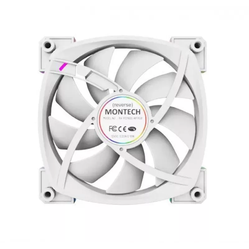 Montech RX120 PWM ventola per case PC 12 cm bianco 3 pz.