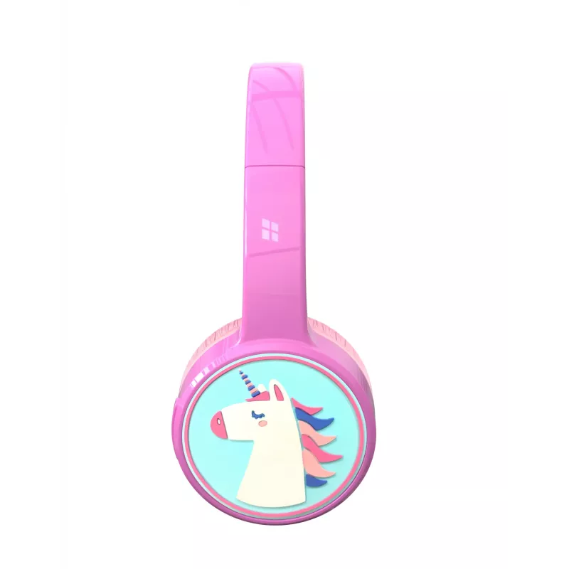 Denver BTH-106P cuffie over-ear per bambini, cablate e wireless (Bluetooth), rosa