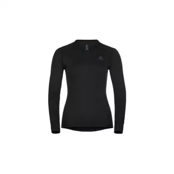 Odlo BL TOP girocollo manica lunga ACTIVE WARM ECO maglietta donna, taglia S, nero