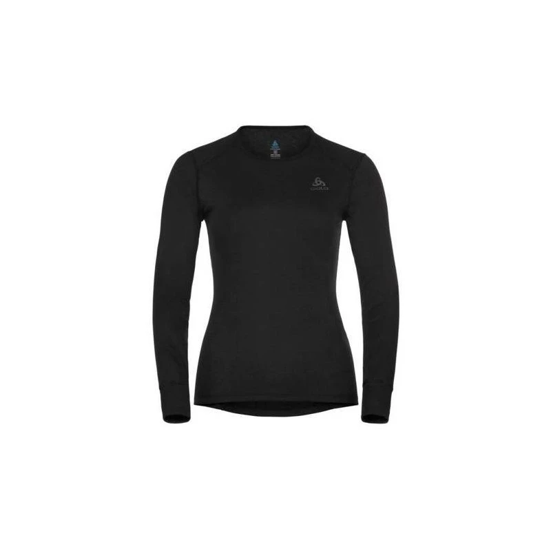 Odlo BL TOP girocollo manica lunga ACTIVE WARM ECO maglietta donna, taglia S, nero
