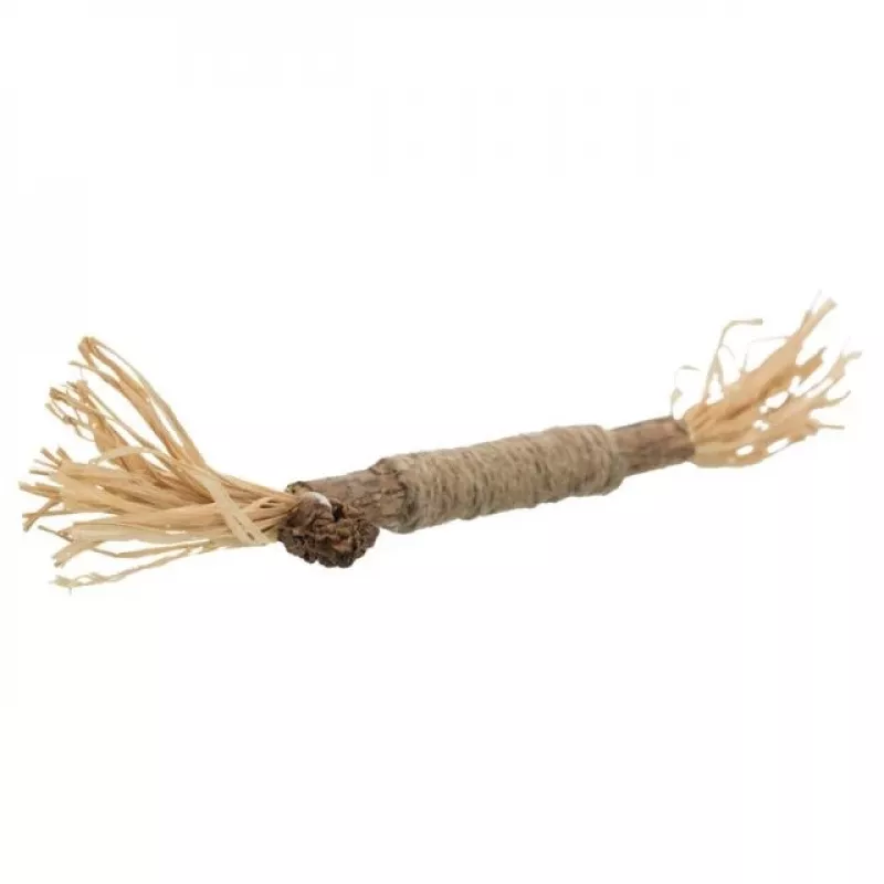 Gioco per gatti Trixie TX-42435 Matatabi con nappe, legno 240 mm, materiale in iuta