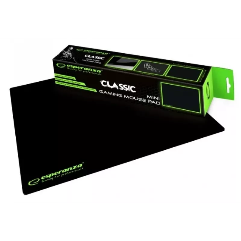 Tappetino per mouse ESPERANZA EGP101K — tappetino da gaming, 250×200×2 mm, plastica, nero