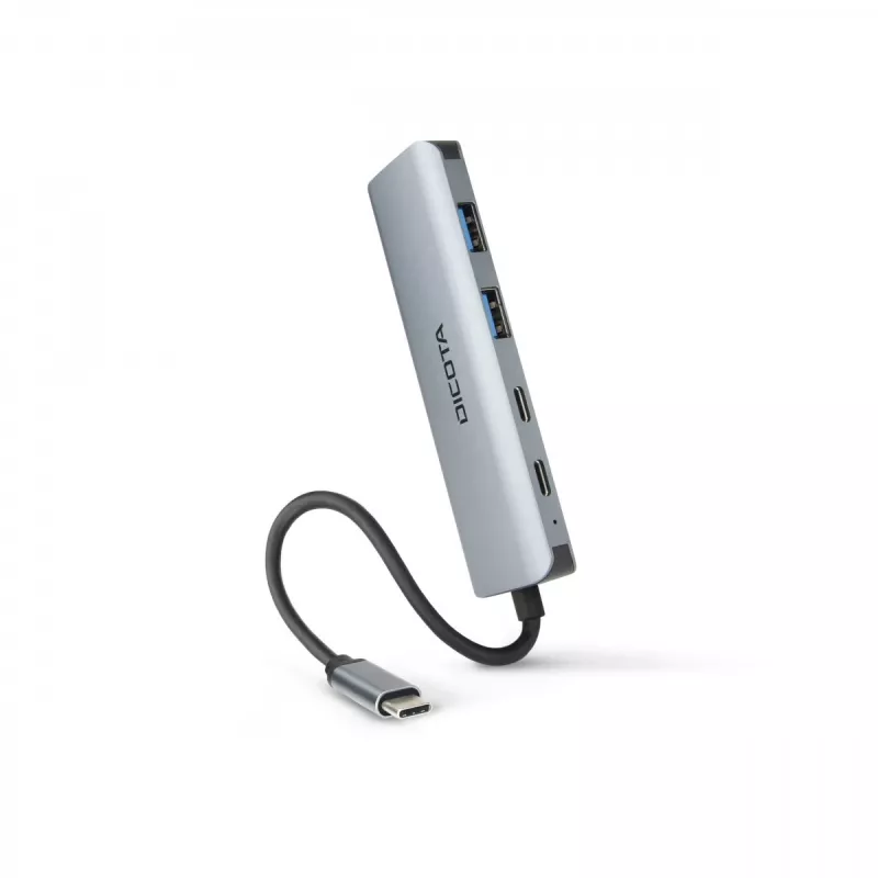 Hub USB Type-C DICOTA D32061 10000 Mbit/s argento