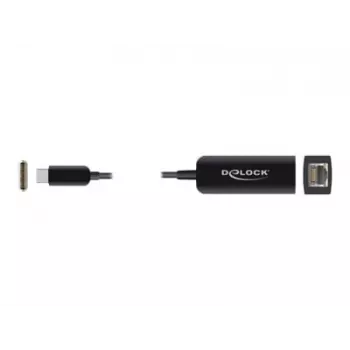 Adattatore USB Type-C maschio a LAN 2,5 Gigabit compatto DeLOCK 66645
