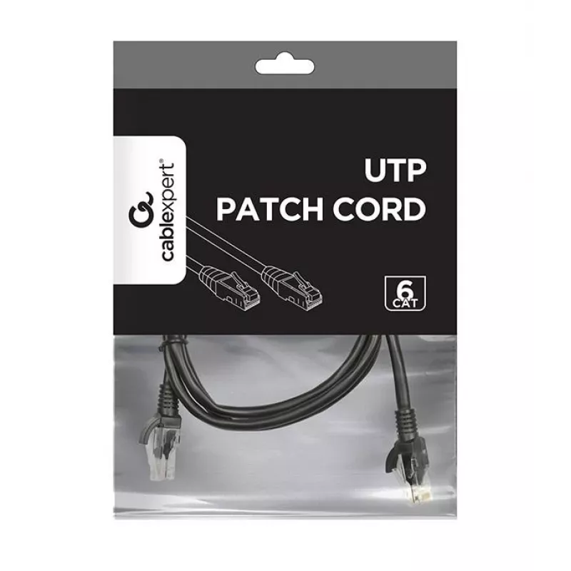 Cavo di rete Gembird PP6U-1M RJ-45 Cat6 1m nero