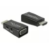 Adattatore DeLOCK 65901 HDMI A su VGA & 3,5 mm audio nero