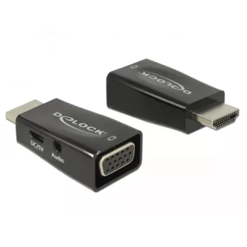 Adattatore DeLOCK 65901 HDMI A su VGA & 3,5 mm audio nero