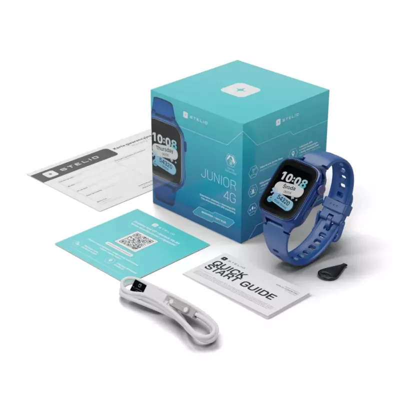 Smartwatch Stelio Junior 4G ST-SWJ101-NB – orologio per bambini 4G, blu navy