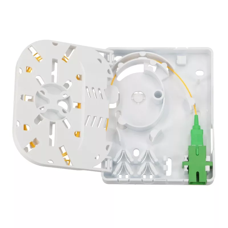 Scatola in fibra ottica Extralink Olivia, 2 giunzioni, con pigtail e adattatore SC/APC