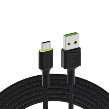 Cavo USB Green Cell KABGC06 1,2 m USB A USB C nero