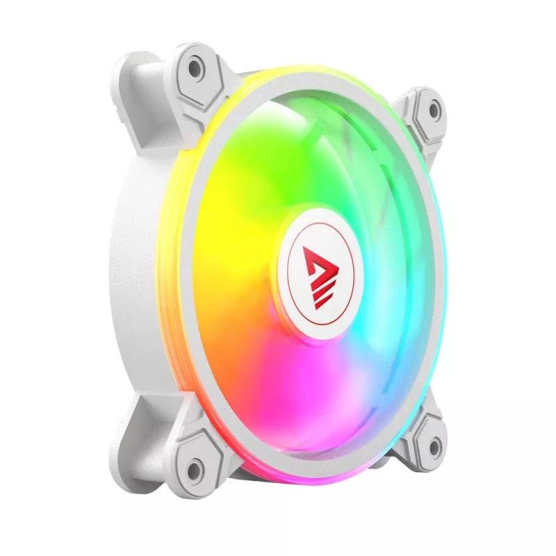 SAVIO FAN-01 WHITE confezione da 4 ventole ARGB 120mm con controller e telecomando