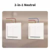 Interruttore luminoso AQARA H2 EU (4 tasti, 2 canali) (WS-K08D) – interruttore a parete Zigbee e Thread con 2 relè