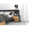 Topeshop W2 ANTRACYT/ARTISAN comodino 2 cassetti antracite, rovere