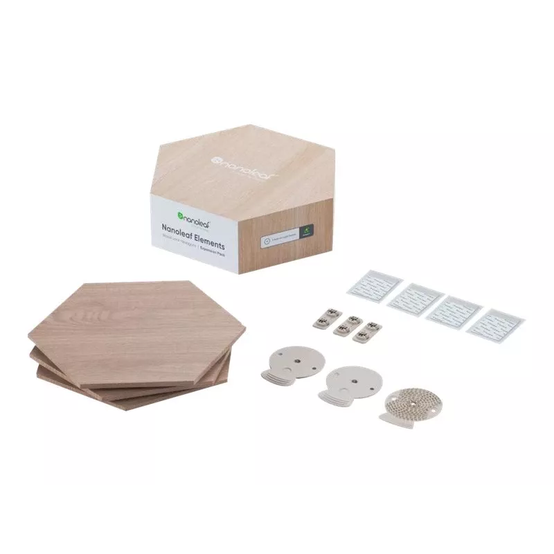 Illuminazione d'atmosfera Nanoleaf Elements effetto legno Hexagon Kit di espansione 3 pezzi