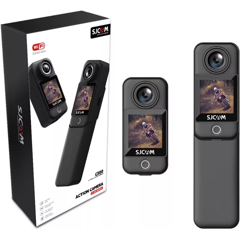 Action cam SJCam C300 4K 30fps, design compatto impermeabile